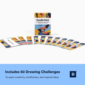 BestSelf Doodle Bundle - Art Therapy Exercises and Sketch Pad for Creativity with 50 Prompts