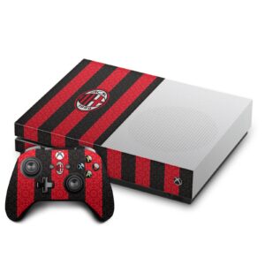 Head Case Designs Officially Licensed AC Milan Home 2020/21 Crest Kit Vinyl Sticker Gaming Skin Decal Cover Compatible With Xbox One S Console and Controller Bundle