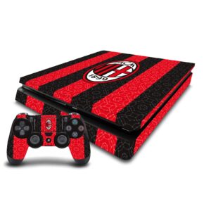 Head Case Designs Officially Licensed AC Milan Home 2020/21 Crest Kit Vinyl Sticker Gaming Skin Decal Cover Compatible with Sony Playstation 4 PS4 Slim Console and DualShock 4 Controller