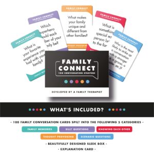 100 Conversation Cards for Kids - Engaging Questions & Conversation Starters - Family Card Games to Strengthen Parent-Child Relationship - Meaningful Topics for Dinner Table, Game Nights or Road Trips