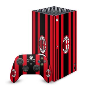 head case designs officially licensed ac milan home 2021/22 crest kit vinyl sticker gaming skin decal cover compatible with xbox series x console and controller bundle