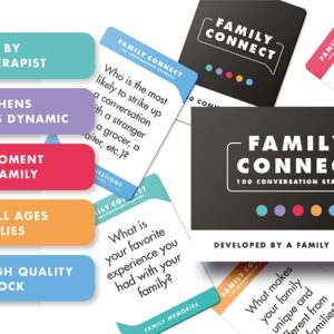 100 Conversation Cards for Kids - Engaging Questions & Conversation Starters - Family Card Games to Strengthen Parent-Child Relationship - Meaningful Topics for Dinner Table, Game Nights or Road Trips