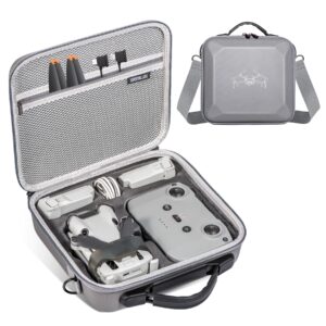 Mini 3 Pro Case, Waterproof PU Leather Carrying Case for DJI Mini 3 /DJI Mini 3 Pro/DJI Mini 4 Pro and Accessories, RC-N1 /N2Non-Screen Controller Combo with Shoulder Strap