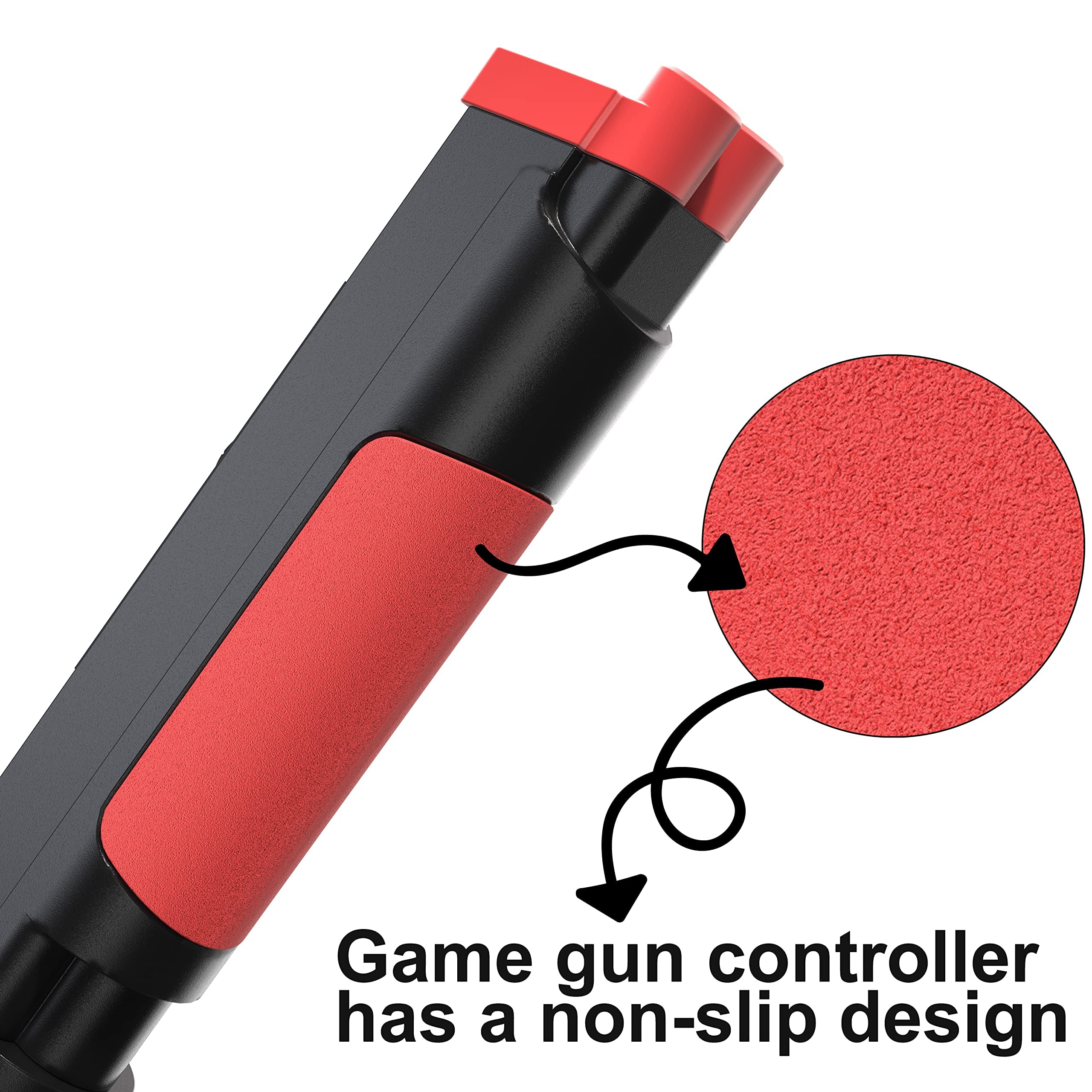 INITMMO Gun Controller for Nintendo Switch/Switch OLED Controller Shooting Games Wolfenstein 2:The New Colossus,Resident Evil,Big Buck Hunter and Others,for Switch Hand Grip Hunting Game Accessory