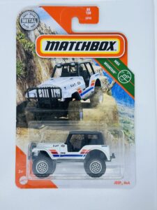 matchbox - jeeps 4 x 4 - white - mbx mountain 80/100 - mint/nrmint ships bubble wrapped in a box