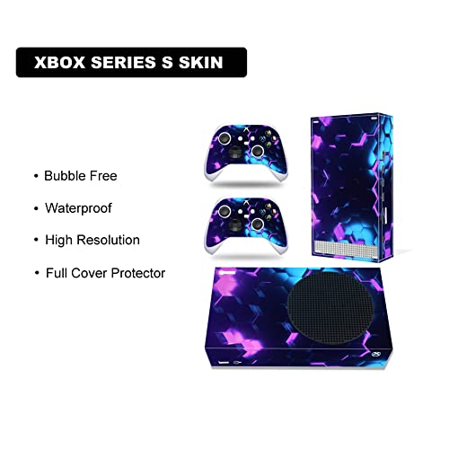 Skin Sticker for X Box Series S Console and Controller, Full Cover Wrap Protector Decal Compatible with Xbox Series S (Deep Purple)