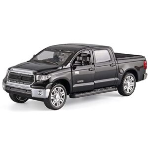 oanmyjjo toy pickup trucks for boys 1/32 tundra diecast cars model，zinc alloy toy pickup truck，with sound and light、pull back，birthday gifts for kids ages 3 year and up（black）