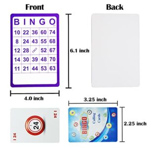 Yuanhe Complete Bingo Game Set - 100 Bingo Cards,1000 Bingo Chips and Deck of Calling Cards for Family,Large Groups,Parties,Game Nights