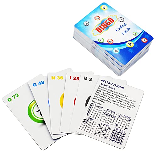 Yuanhe Complete Bingo Game Set - 100 Bingo Cards,1000 Bingo Chips and Deck of Calling Cards for Family,Large Groups,Parties,Game Nights