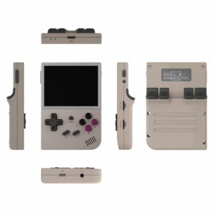 topoo rg35xx handheld arcade game console with 5000 classic games, 64g retro game console, 3.5 inch - gray