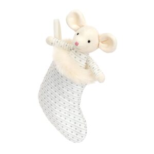 Jellycat Shimmer Stocking Mouse Stuffed Animal, 8 inches| Christmas Plush Toy and Décor