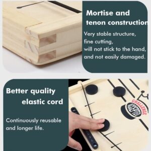 Fast Sling Puck Game Large Fast Sling Puck Game, Foosball Wooden Board Game for Kids and Family, Sling Puck Winner Board Games for Family, Birthday Gift, Large Size with L（23.6in*11.8in）