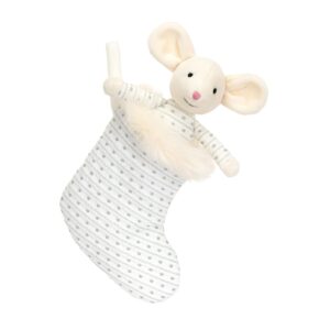 Jellycat Shimmer Stocking Mouse Stuffed Animal, 8 inches| Christmas Plush Toy and Décor