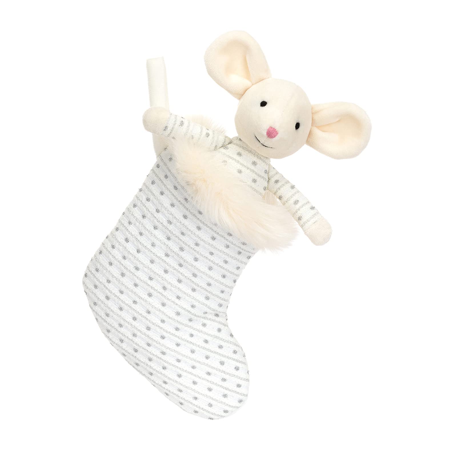 Jellycat Shimmer Stocking Mouse Stuffed Animal, 8 inches| Christmas Plush Toy and Décor