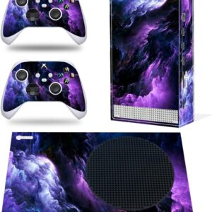 Skin Sticker for X Box Series S Console and Controller, Full Cover Wrap Protector Decal Compatible with Xbox Series S (Purple)