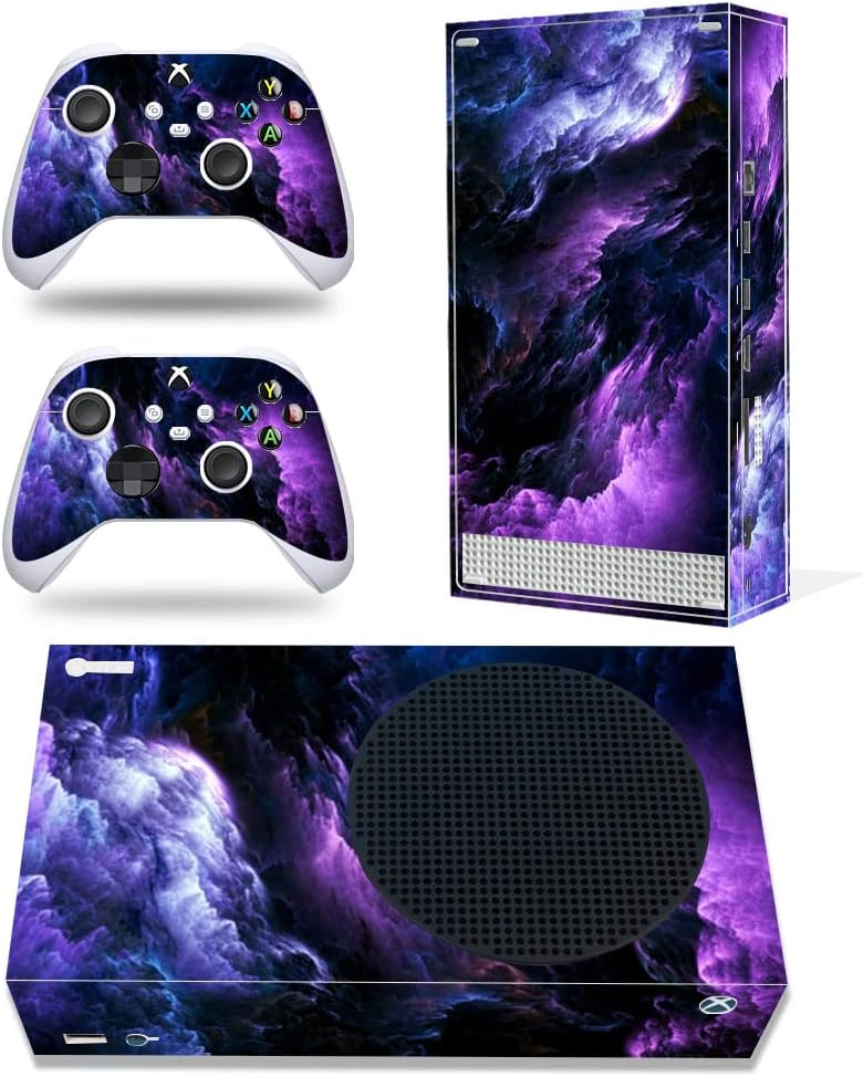 Skin Sticker for X Box Series S Console and Controller, Full Cover Wrap Protector Decal Compatible with Xbox Series S (Purple)