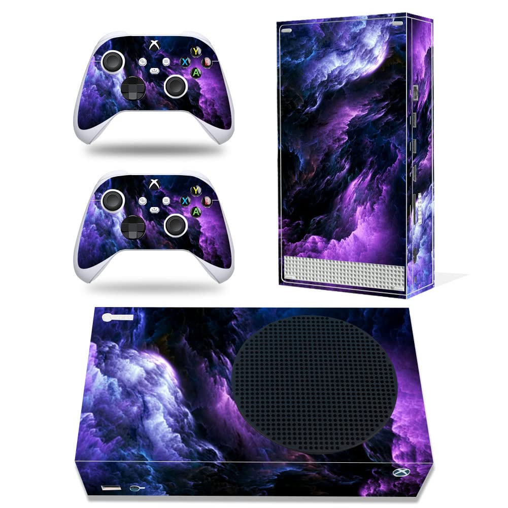 Skin Sticker for X Box Series S Console and Controller, Full Cover Wrap Protector Decal Compatible with Xbox Series S (Purple)