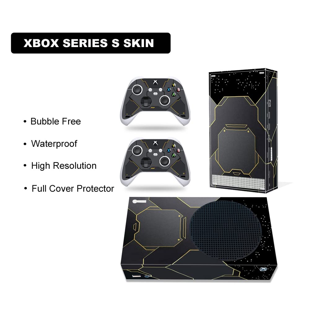 Skin Sticker for X Box Series S Console and Controller, Full Cover Wrap Protector Decal Compatible with Xbox Series S (Black)