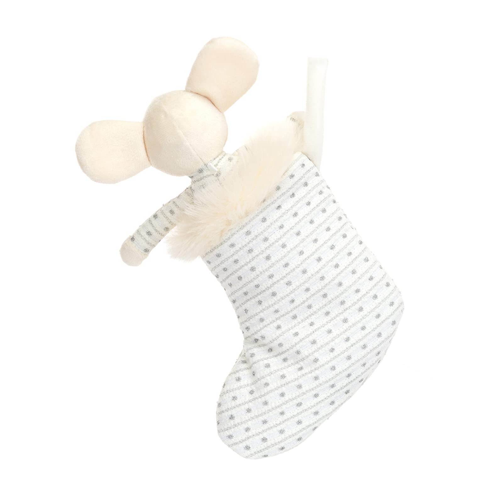 Jellycat Shimmer Stocking Mouse Stuffed Animal, 8 inches| Christmas Plush Toy and Décor