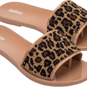 Melissa - Womens Savage Ad Slide, Size: 9 M US, Color: Beige/Black