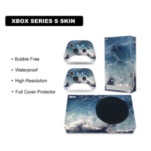 Skin Sticker for Xbox Series S Console and Controller X Box Series S Protective Vinyl Cover Decal (Indigo)