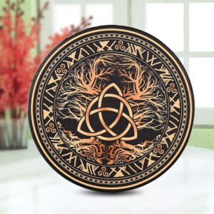 AZURAOKEY Shaman Drum, 10 Inch Frame Drum sktop Ornament Fashion Shaman Drum th Drum s Tree of Life Sound Healing Tool for Spiritl Music Metion