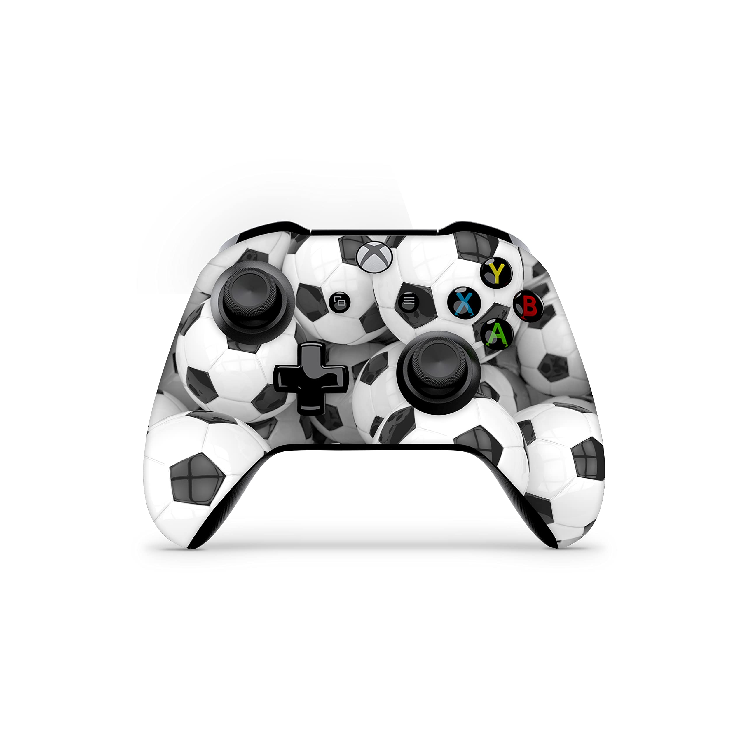 ZOOMHITSKINS Controller Skin Compatible with X1 S and X1 X, Vinyl Sticker Technology, Soccer White Black Sports, Durable, 1 Skin, Made in The USA