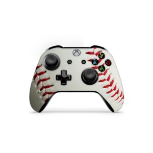 zoomhitskins controller skin compatible with x1 s and x1 x, vinyl sticker technology, baseball white red sports, durable, 1 skin, made in the usa