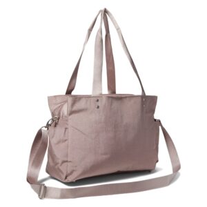 Baggallini The Only Bag - Multi-Compartment Crossbody Tote Bag for Women, Blush Shimmer