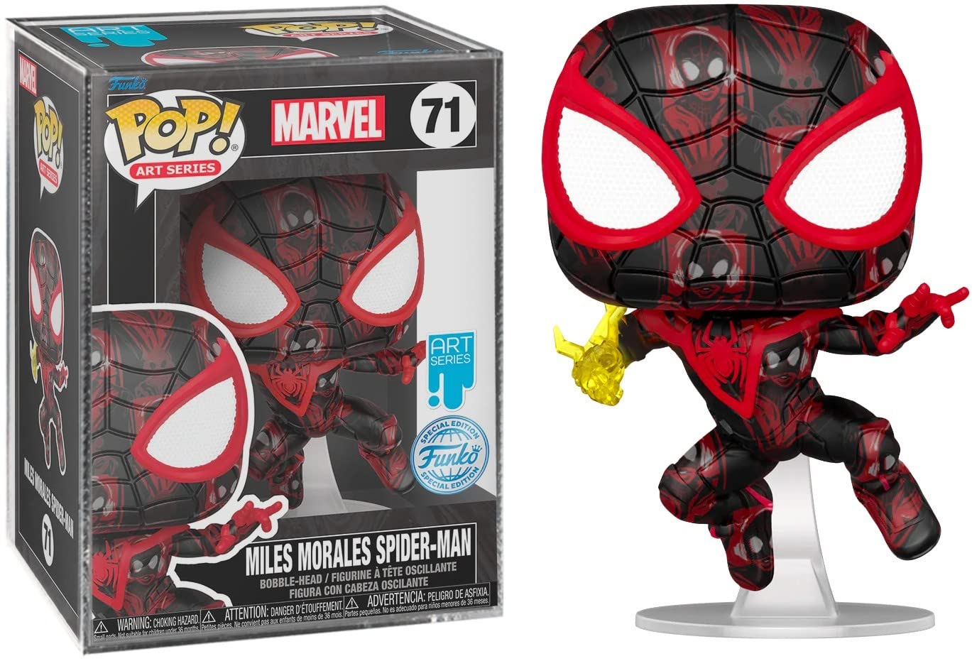 Funko Marvel Miles Morales Spider-Man Pop! Vinyl Collectible Bobble-Head Limited Edition Exclusive Art Series