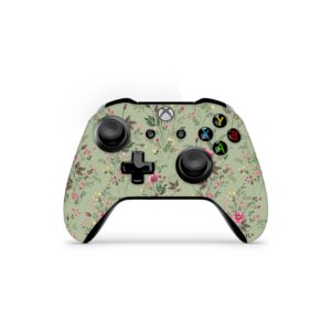 zoomhitskins controller skin compatible with x1 s and x1 x, vinyl sticker technology, botanical vintage flowers floral green, durable, 1 skin, made in the usa