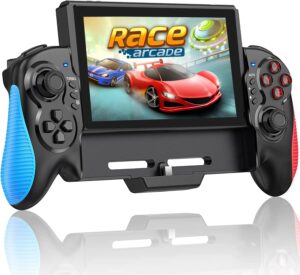 rzzhgzq switch controller for nintendo switch one-piece joypad switch pro controller for handheld mode switch controllers remote with adjustable turbo and dual motor vibration