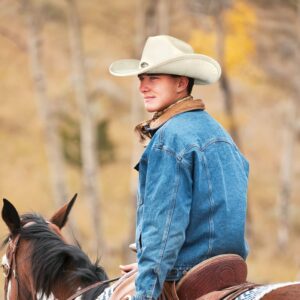 FLUFFY SENSE. Cowboy Hat for Women and Men with Shapeable Wide Brim - Felt Cowboy Hat Cattleman Western Hats for Cowboys and Cowgirls (as1, Alpha, m, l, Ivory White)