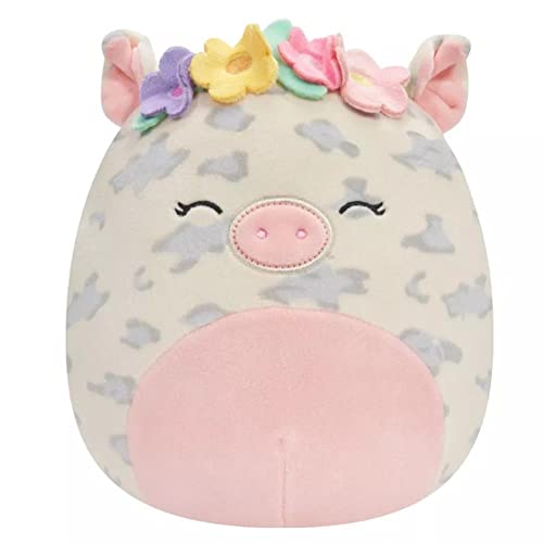 Squishmallows Rare 8-Inch Rosie The Pig with Flower Crown/Headband Plush - Add Rosie to Your Squad, Ultrasoft Stuffed Animal Large Plush Toy, Official Kellytoy Plush (doxl)