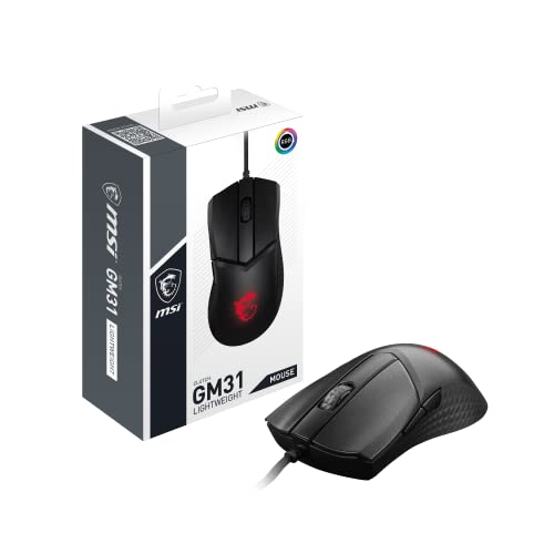 MSI MS633 Clutch GM31 Gaming Mouse, Lightweight