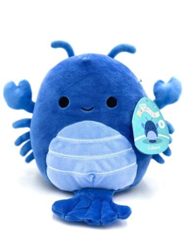 Squishmallows Rare 8-Inch Lobert The Blue Lobster Crab Plush - Add Lobert to Your Squad, Ultrasoft Stuffed Animal Large Plush Toy, Official Kellytoy Plush