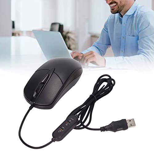 ASHATA Heated Mouse, Constant Temperature Adjustment Wired Heated Mouse Widely Compatible for PC for Laptops for Desktops