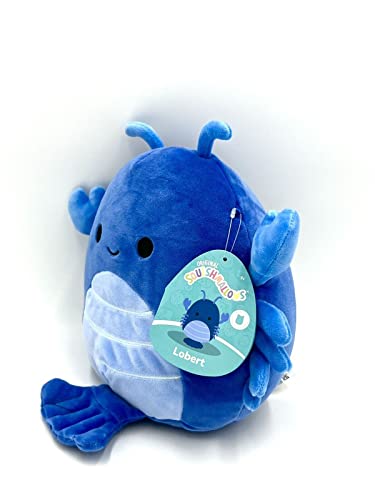 Squishmallows Rare 8-Inch Lobert The Blue Lobster Crab Plush - Add Lobert to Your Squad, Ultrasoft Stuffed Animal Large Plush Toy, Official Kellytoy Plush