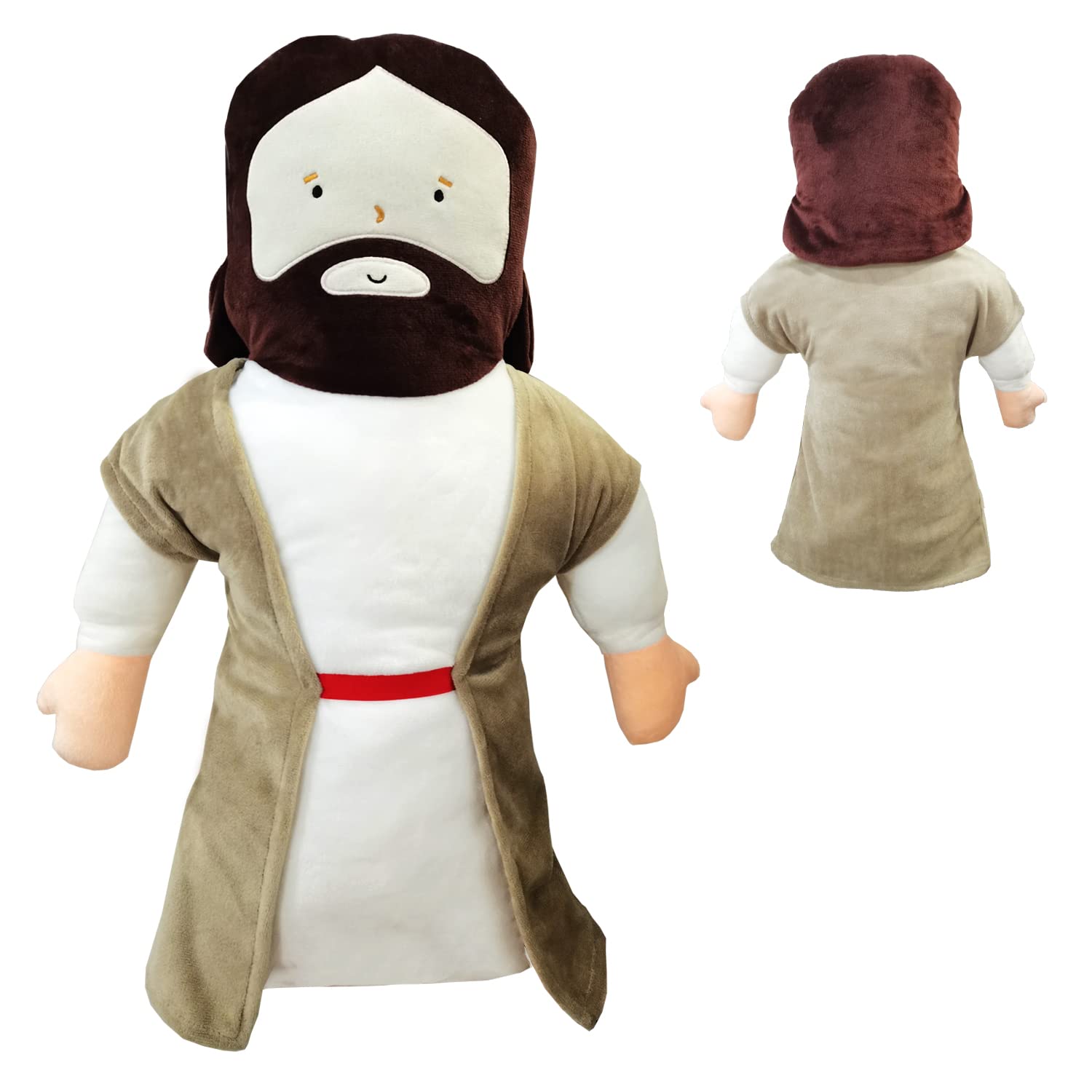 Corandis 20inch Jesus Plush Toy Jesus Stuffed Dolls Cartoon Jesus Pillow Christ Religious Savior Toys Christian Figure Home Christmas Decoration Baptism Gift