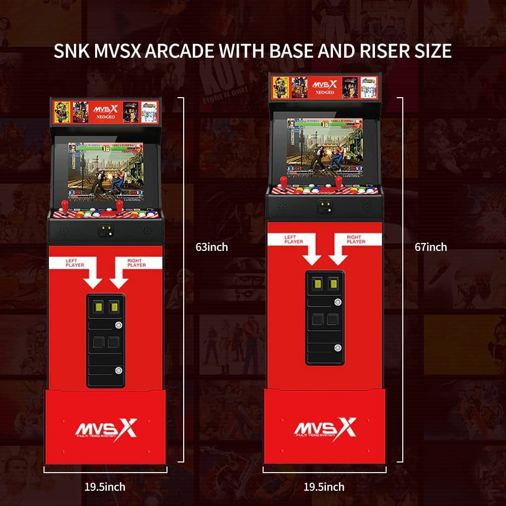 UNICO SNK NEOGEO MVSX Riser with Two Adjustable Heights: 5.9/9.8 Inches Compatible for MVSX Arcade Machine and Base Set