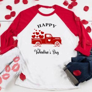 Infant Girls Boys Tee Kids Valentine's Day T Shirt Letter Heart Print Blouse Valentine Oversized Crewneck Tee Tops Red