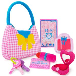 toddler purse baby girl toys,prentend play purse for little girls princess1 2 3 4 years old, my first purse toddler toys set with accessories perfect for baby girl gifts on birthday valentine's day