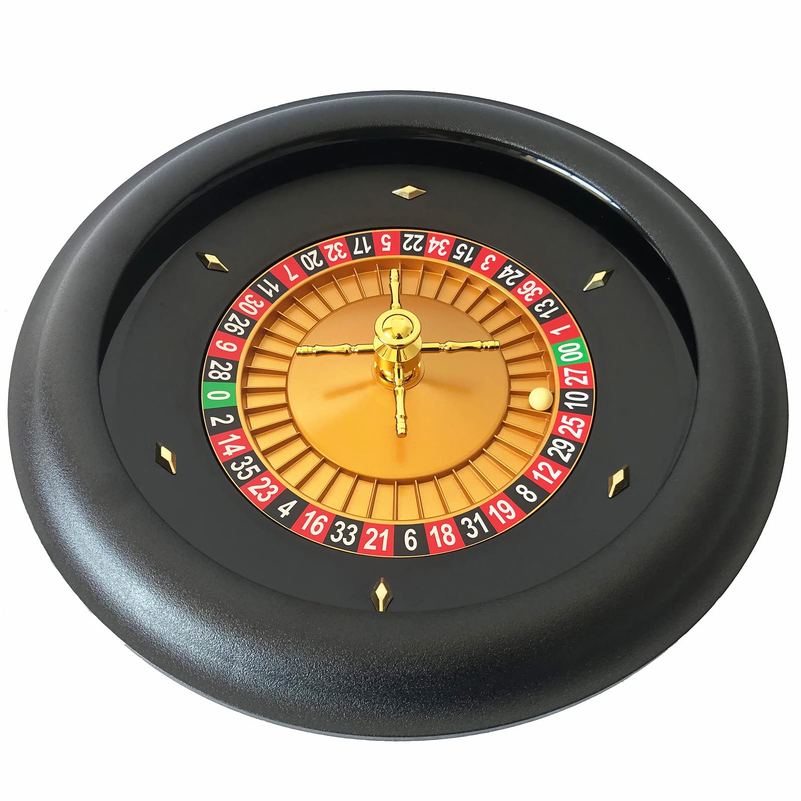 Yuanhe Deluxe Roulette Wheel Set - 18" Casino Grade Roulette Game Set with 2 Balls Pills,Very Smooth Spinning Action,Great for Home Game Night or Professional Use.