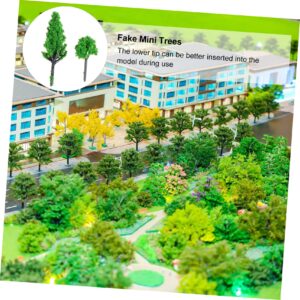 ibasenice 80 pcs Tree Scenics Trees Model Plastic Scene Train Railroad Architecture Woodland Diorama Project Mixed Crafts Supplies Landscape DIY Pine Layout Accessories for Mini Building