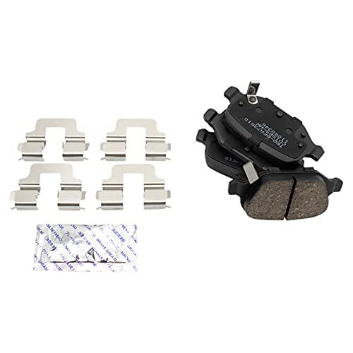 TRQ Front and Rear Brake Pad & Rotor Kit Brake Chemical Kit Brake Pads Brake Rotor Ceramic Solid Premium G-Coated Compatible with 2012-2017 Fiat 500