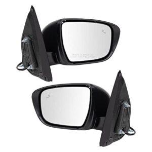 trq driver & passenger side mirror set manual with blind spot indicator compatible with 2022 nissan frontier ni1320336 ni1321336