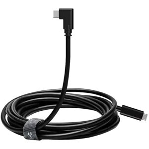 acupress premium 16ft type-c-c right angle fast charger cord for oculus quest/oculus quest 2 for gaming on pc