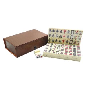 Mahjong Tiles Set, Chinese Mahjong Set, Chinese Mahjong Game Set, Classic Gathering Party Game for Family/Team