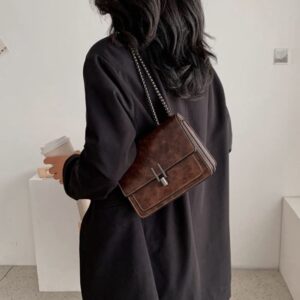 Fashion Women Crossbody Shoulder Bag Everyday Travel Shoulder Bag Tote Bag for Women (Dark Brown)