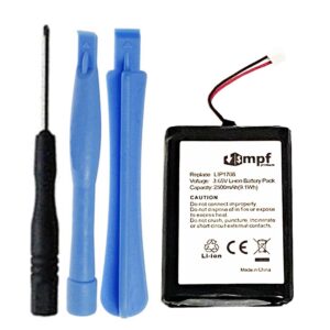 mpf products 2500mah lip1708 battery replacement compatible with sony playstation 5 ps5 dualsense wireless controller cfi-1015a, cfi-zct1w with installation tools